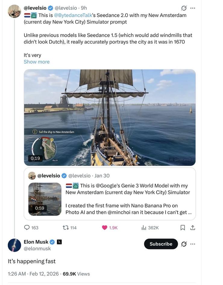 字节发布Seedance 2.0，豆包、即梦官宣接入