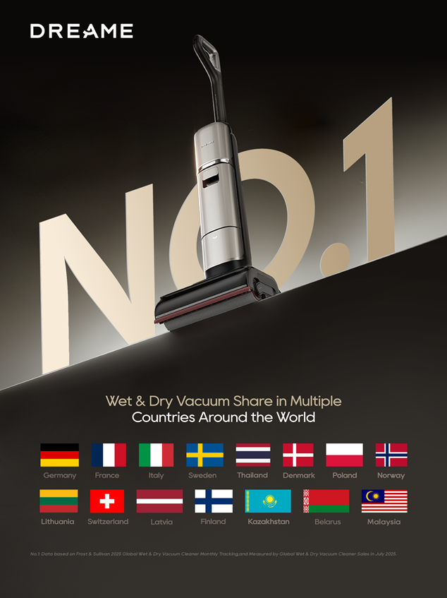 全球消费者首选！追觅洗地机登顶多国市占第一