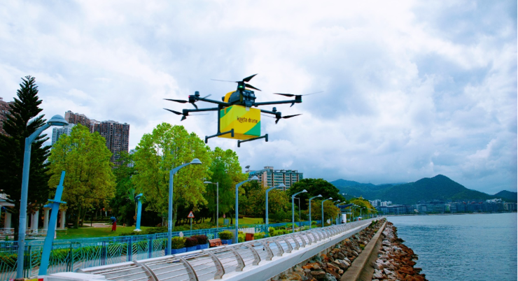 美团无人机香港首条常态化航线开航 翻山跨海配送效率提升近7倍