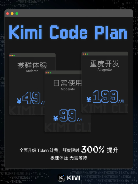 编程效率暴增：Kimi K2.5 接入 Kimi Code，三倍额度福利限时开启