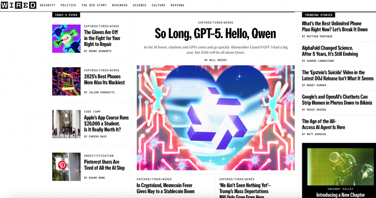 《连线》杂志：2026年将是阿里千问之年