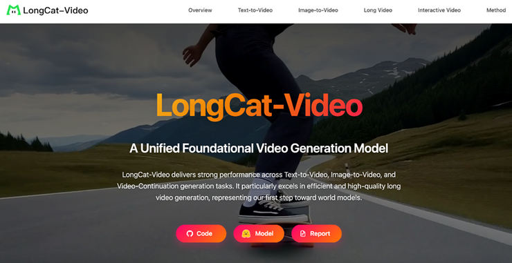 美团开源LongCat-Video支持高效长视频生成，迈出“世界模型”探索第一步
