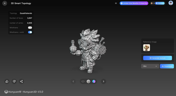 中国大模型加速海外商用，腾讯混元3D上线国际站