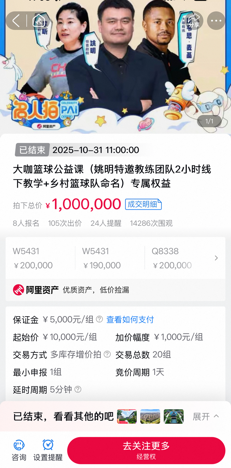 天猫双11阿里资产“名人公益拍”篮球训练课圆满落幕，善款助力乡村体育教育