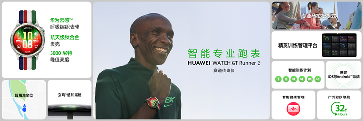 以科技与基普乔格共同赋能跑者，华为WATCH GT Runner 2赛道传奇款发布