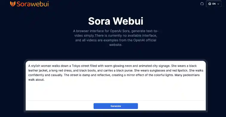 SoraWebui，一个开源 Sora Web 客户端