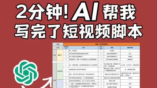 2分钟！chatgpt帮我写完了短视频脚本！（完整步骤介绍）
